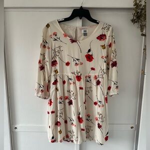 Floral Long Sleeve Shift Dress